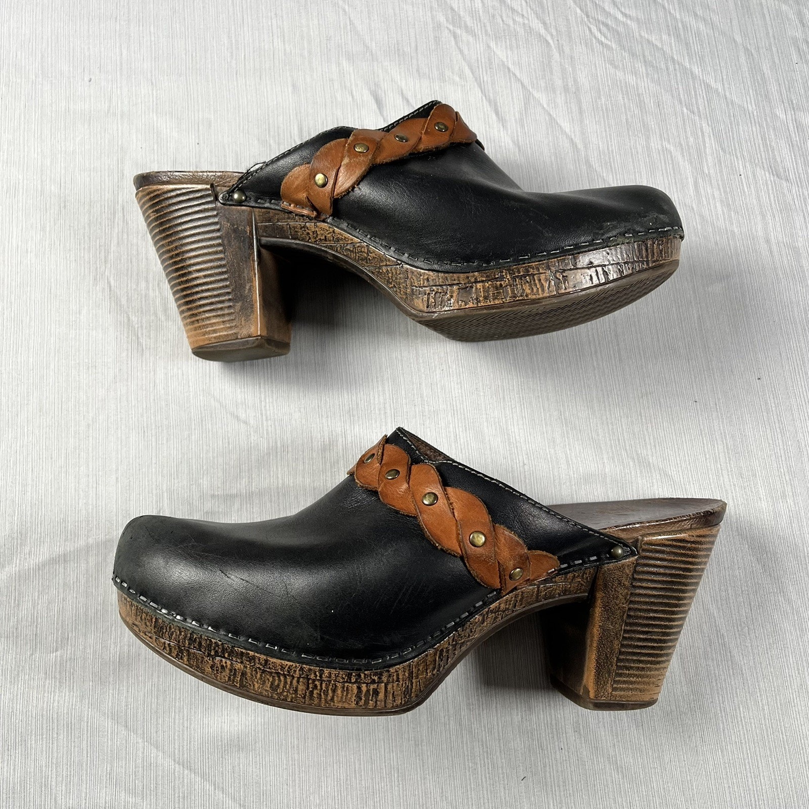 Dansko Mule Women’s Size 41 Heeled Black Leather Pixie Fashion Casual Clogs